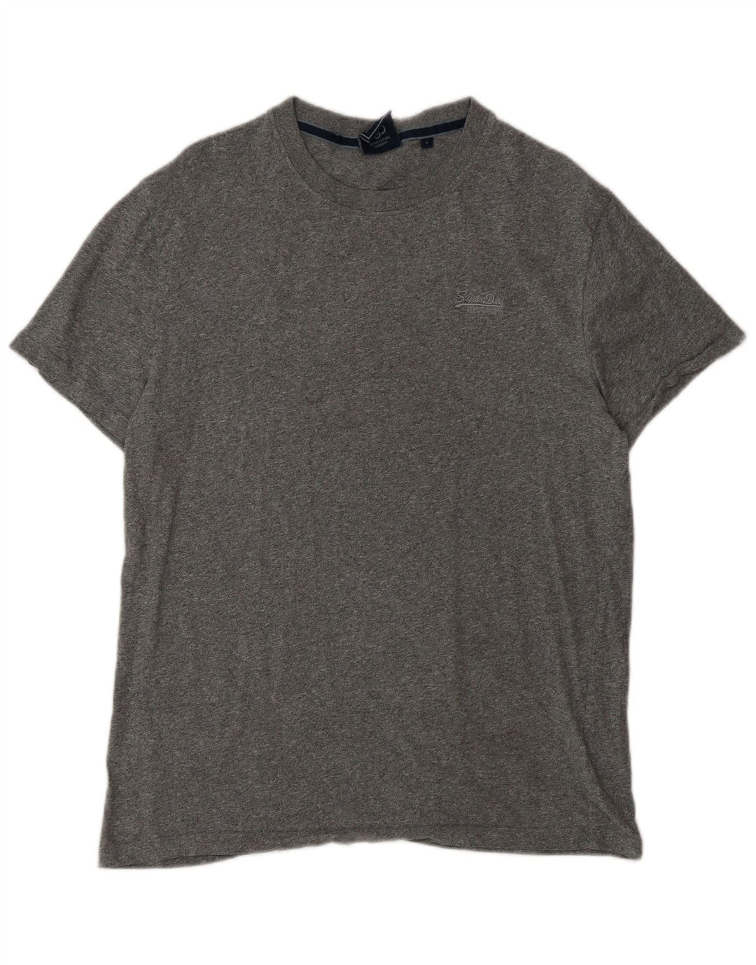 Superdry Camiseta para hombre Top grande de algodón moteado gris