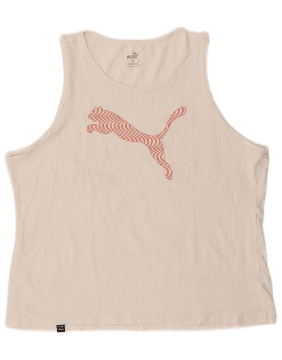 Puma Mujer Gráfico Chaleco Top UK 18 XL Blanco