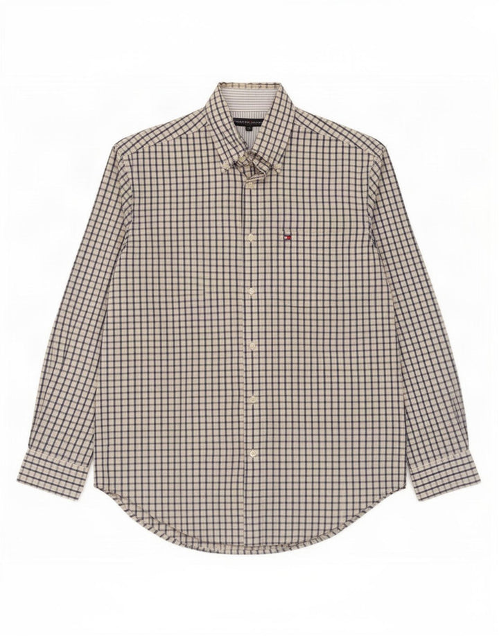 Camisa Tommy Hilfiger Hombre Algodón Vichy Beige Medio