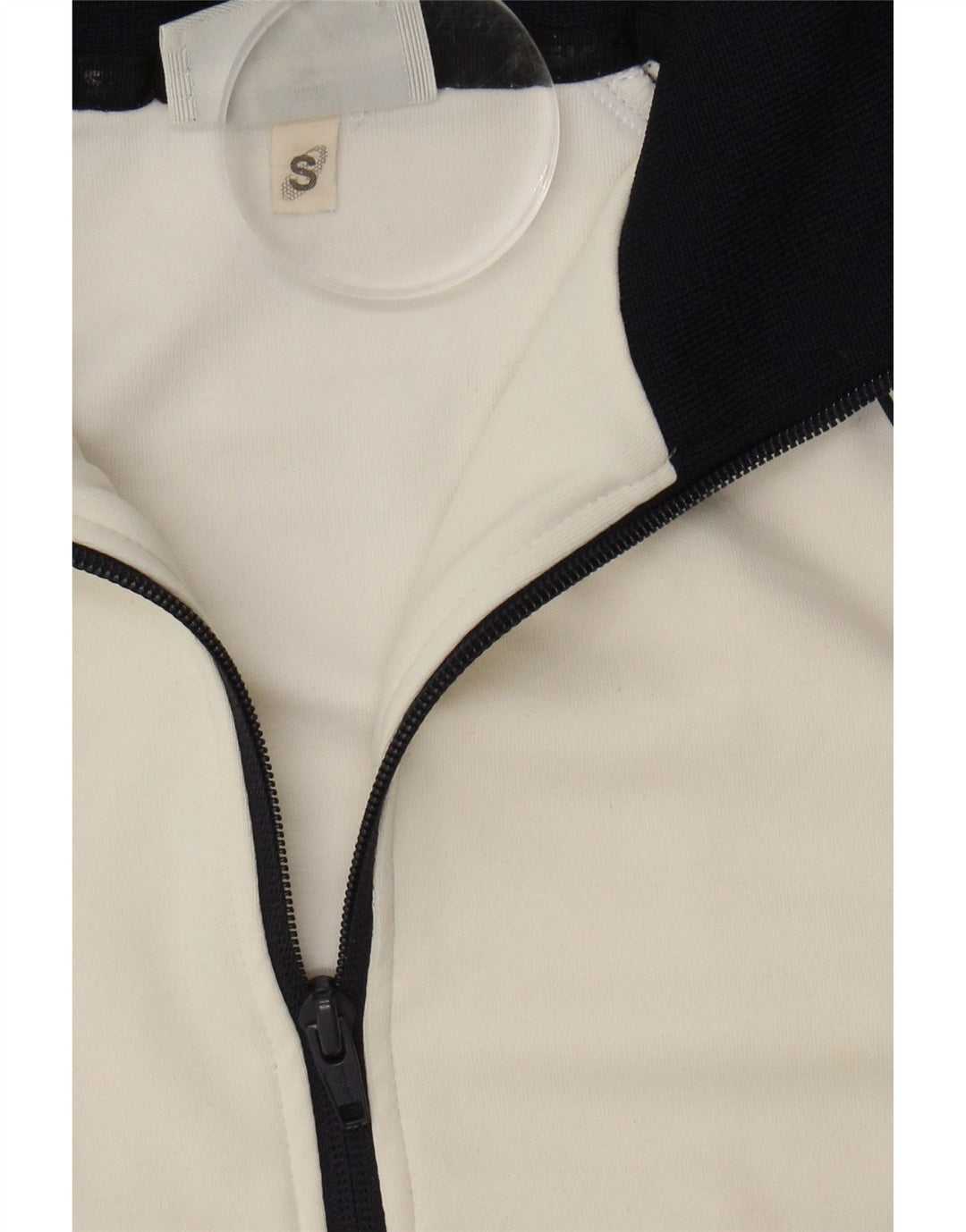 ASICS Womens Tracksuit Top Jacket UK 10 Small Off White Polyamide Vintage Asics and Second-Hand Asics from Messina Hembry 