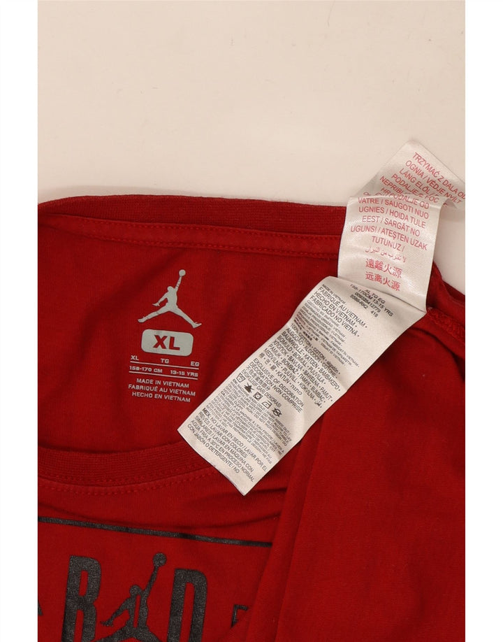 JORDAN Camiseta gráfica para niño Top 13-14 años XL Rojo Algodón