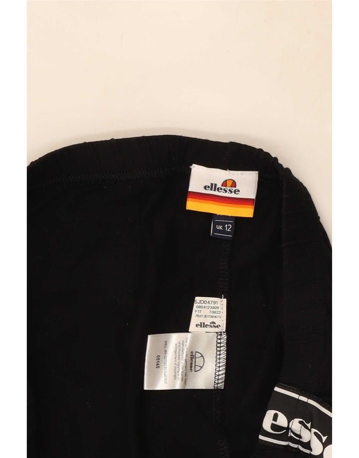 Ellesse Leggings gráficos para mujer UK 42 Mediano Algodón negro