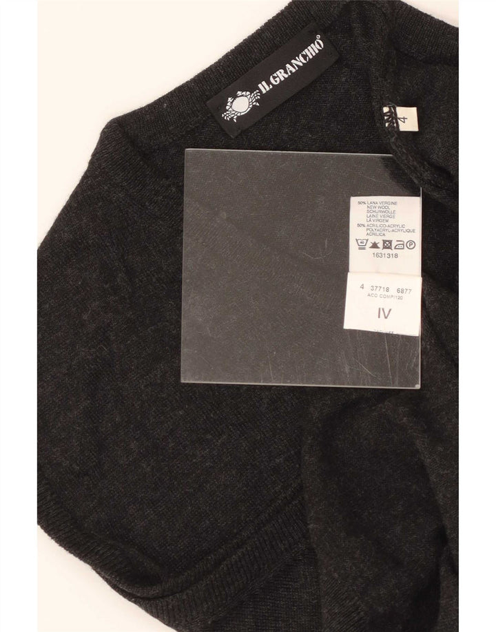 Il Granchio Hombre Chaleco Tank Top Lana Virgen Gris Medio