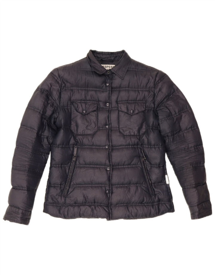 Aspesi Chaqueta acolchada para mujer UK 40 Mediana Azul marino Poliéster