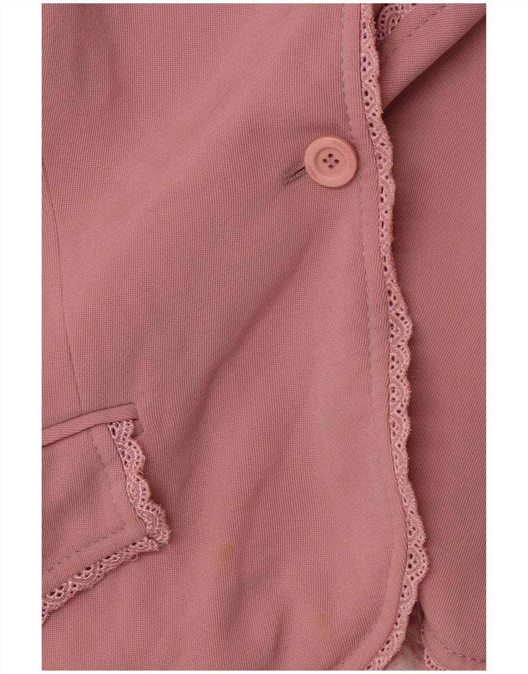 VALENTINO Chaqueta tipo blazer de 1 botón para mujer UK 44 Lana virgen rosa mediana