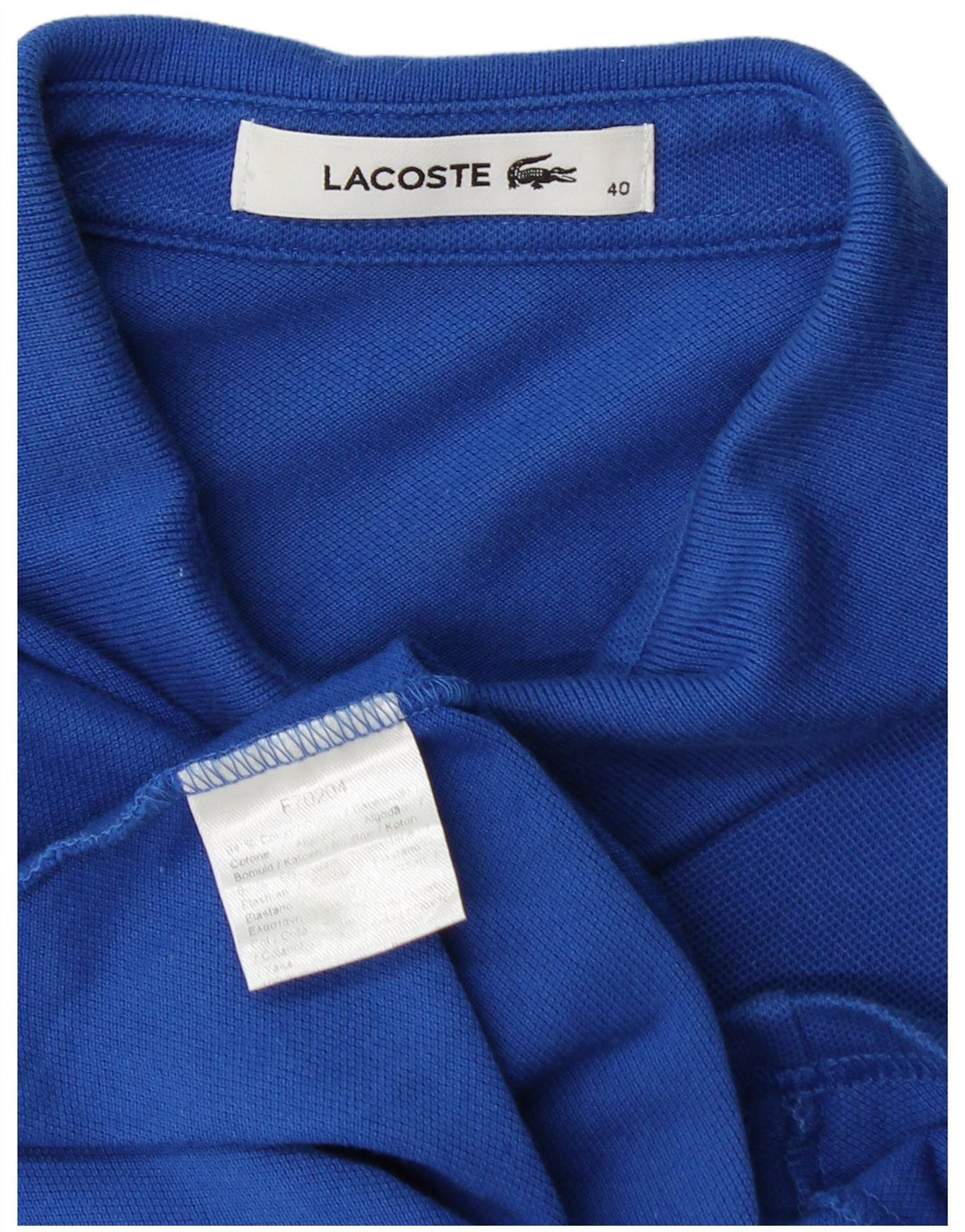 Polo LACOSTE Mujer Talla 40 Algodón Azul Medio