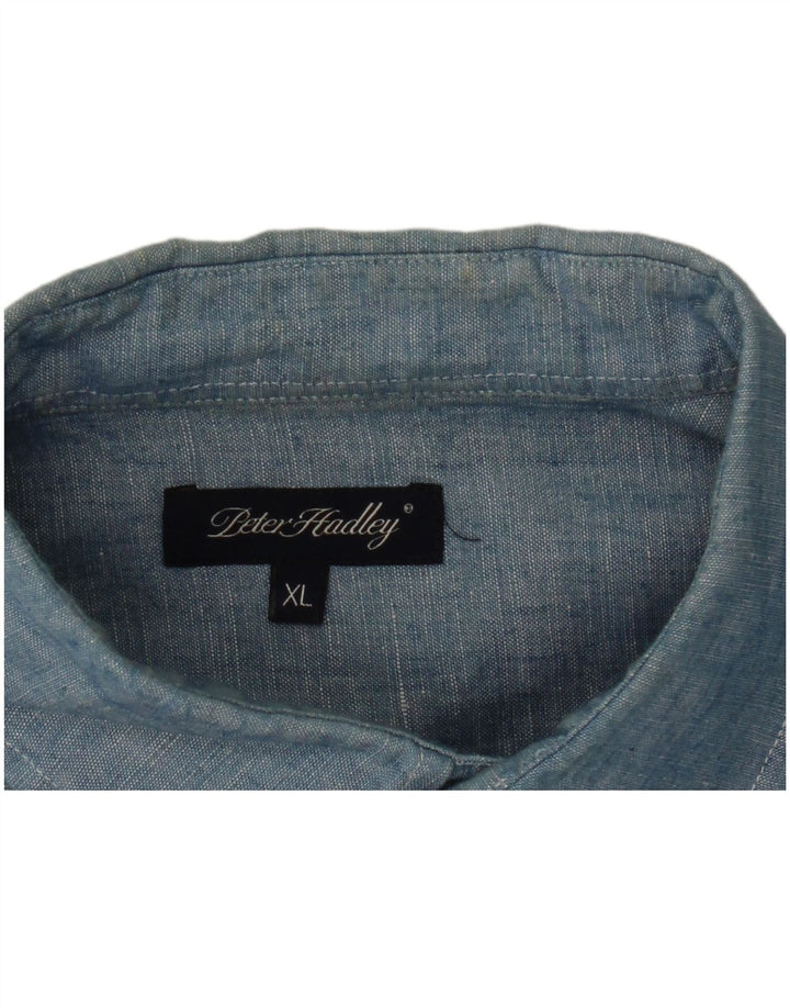 Peter Hadley Camisa para hombre XL Azul