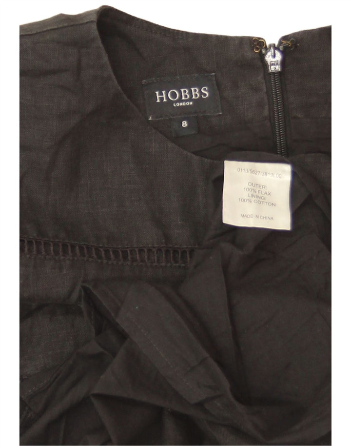 Hobbs Vestido básico sin mangas para mujer UK 8 Small Lino negro