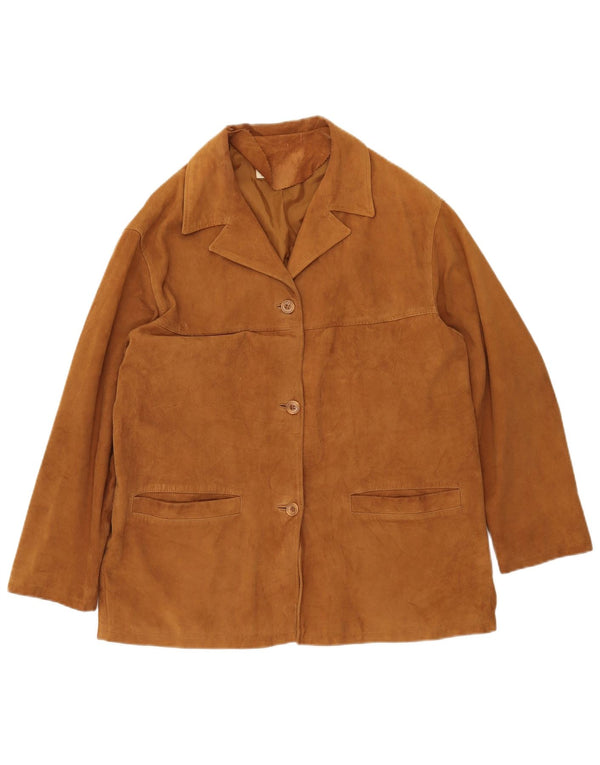 MASTERPELLE Chaqueta de ante para mujer IT 48 XL Cuero marrón