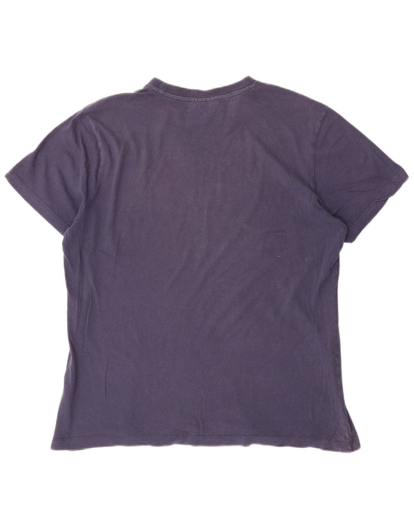 Kappa - Camiseta gráfica para hombre, talla grande, algodón azul marino