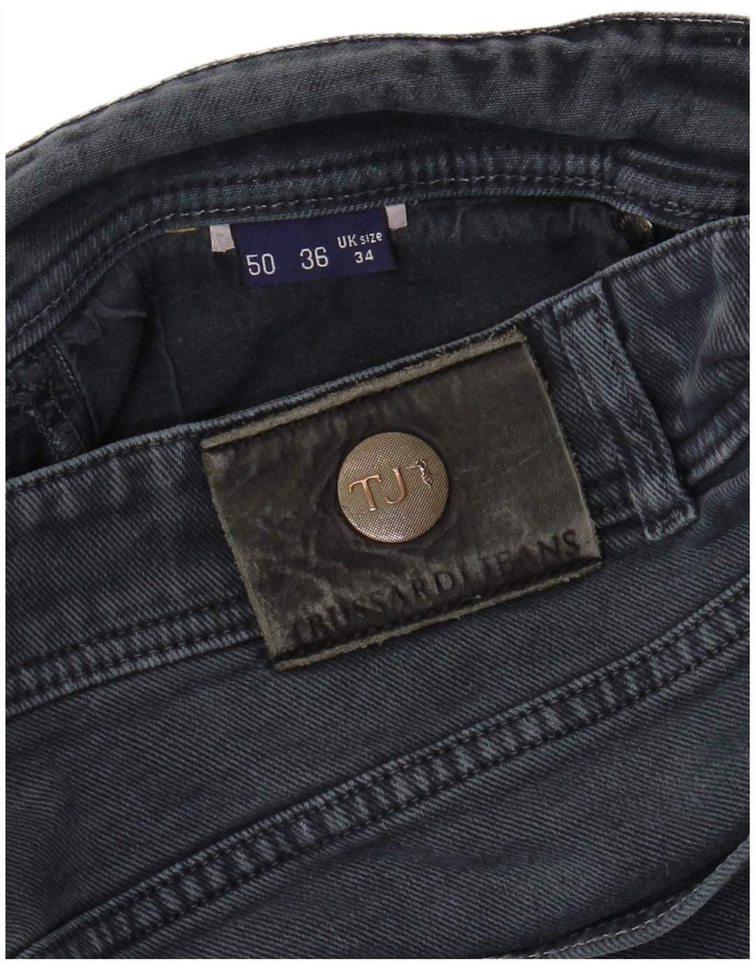 TRUSSARDI Vaqueros rectos para hombre IT 50 Large W34 L28 Azul