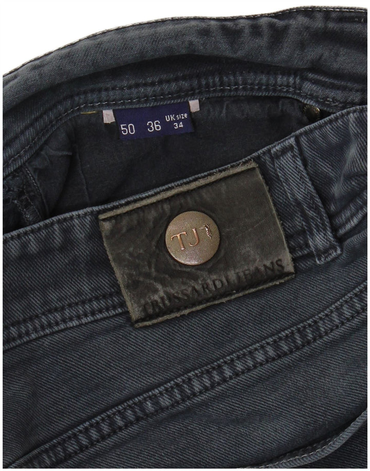 TRUSSARDI Vaqueros rectos para hombre IT 50 Large W34 L28 Azul