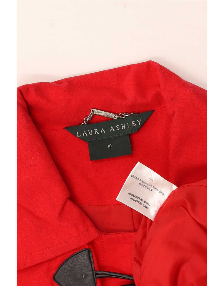 Laura Ashley - Chaqueta de lona para mujer, talla 10, algodón rojo pequeño