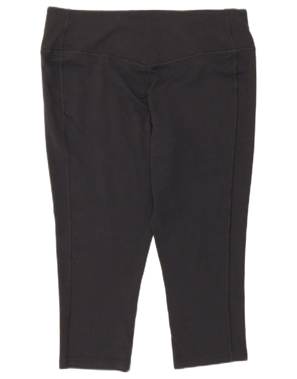Nike - Leggings capri Dri Fit para mujer, talla grande, algodón negro