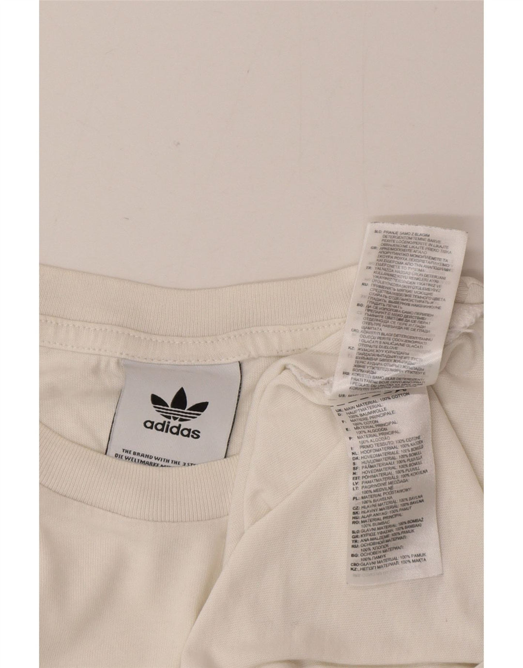 Adidas - Camiseta gráfica para hombre, talla mediana, algodón blanco