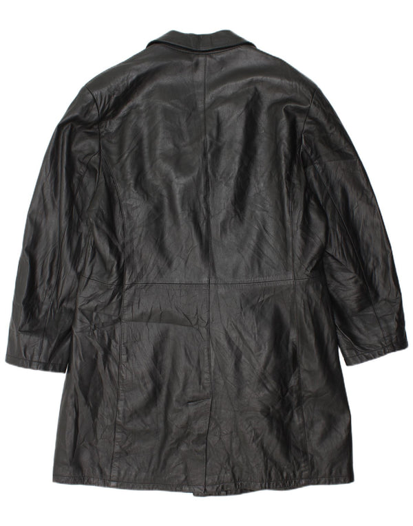 MARTIN'S Abrigo de cuero para hombre IT 52 XL Cuero negro