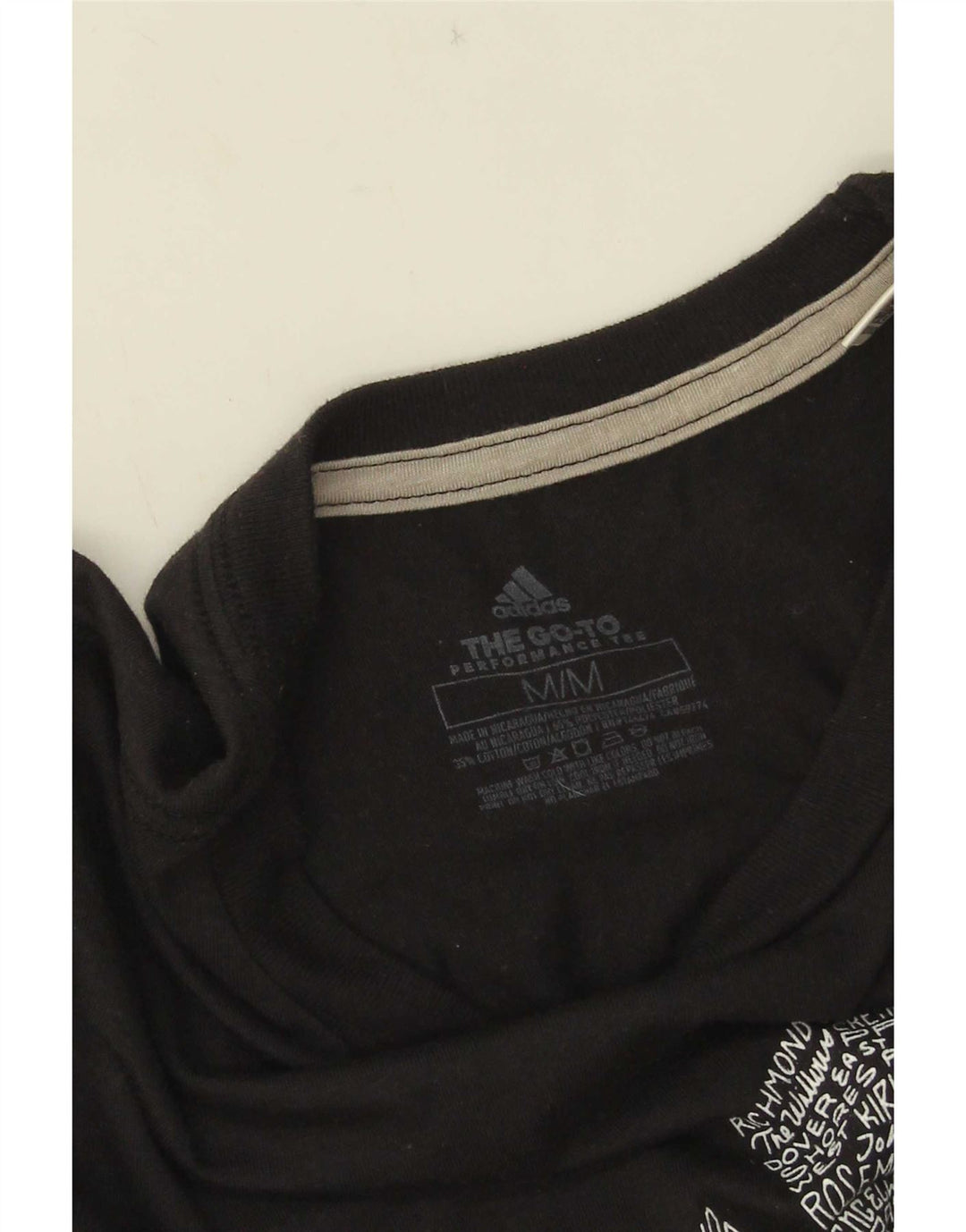 Adidas Mens Orlando Graphic Camiseta Top Medio Negro Poliéster