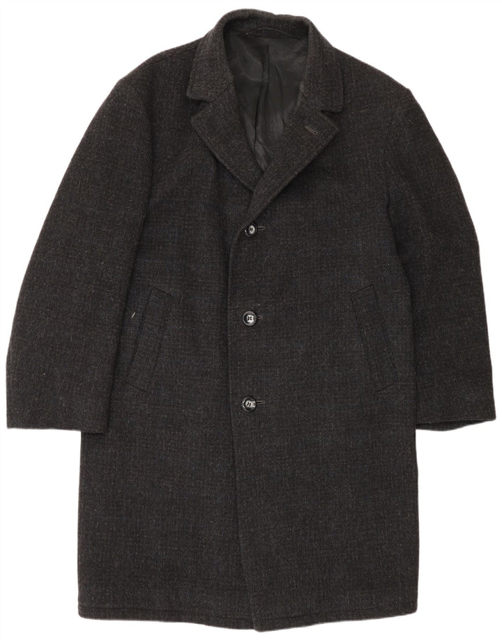 Vintage hombres abrigo Reino Unido 38 gris medio