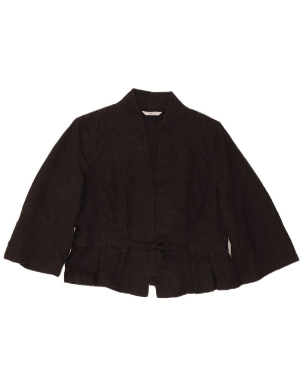Marks & Spencer Chaqueta Bolero con Manga 3/4 para Mujer, Talla Grande, Color Negro