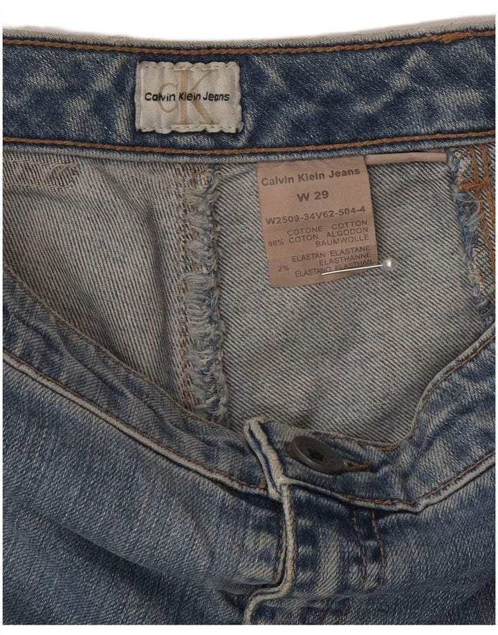 Vaqueros Rectos Calvin Klein Mujer W29 L35 Algodón Azul