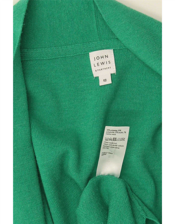 John Lewis - Cárdigan abierto largo para mujer, talla 40, color verde medio