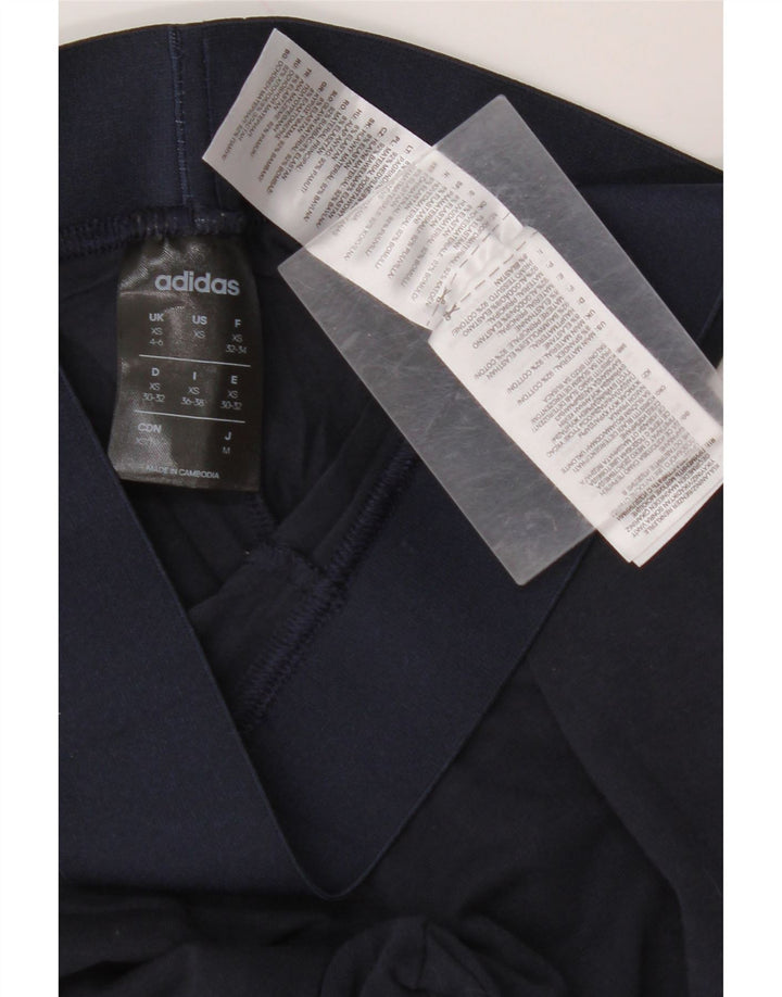 Leggings ADIDAS Mujer UK 4/6 XS Azul Marino Algodón