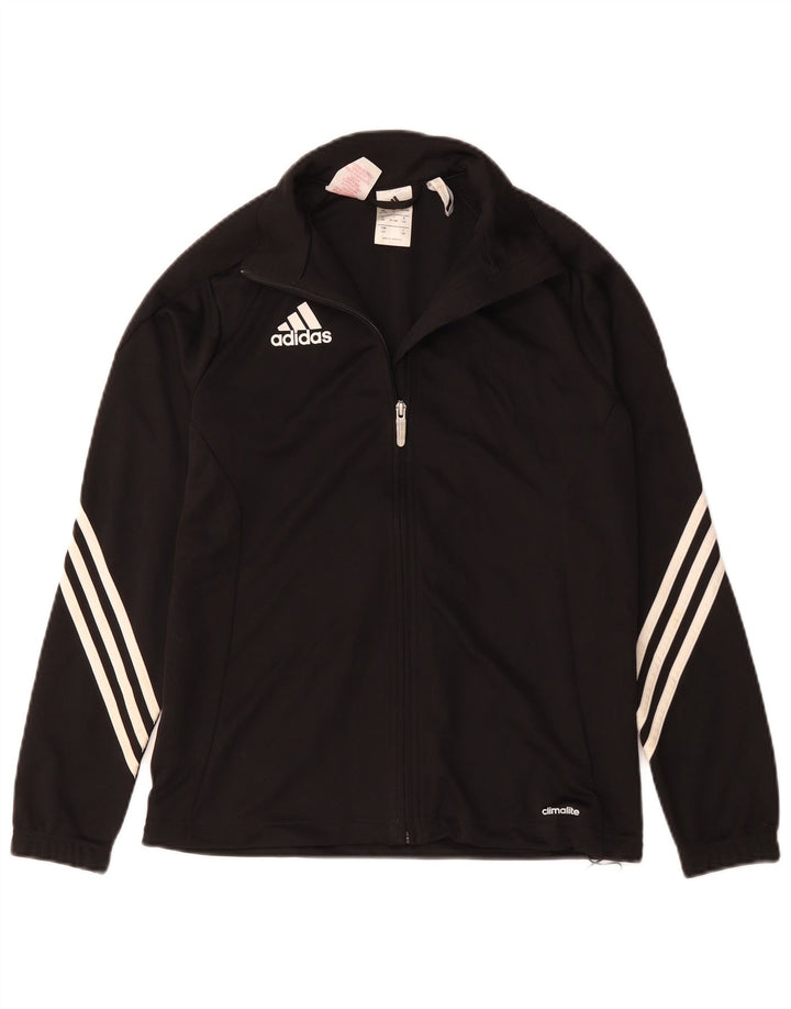 Adidas Chicos Climalite Chándal Top Chaqueta 13-14 Años Negro Poliéster