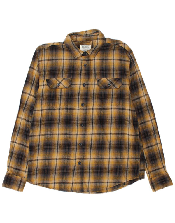 Camisa de franela para hombre de Mountain Warehouse Algodón a cuadros amarillos grandes