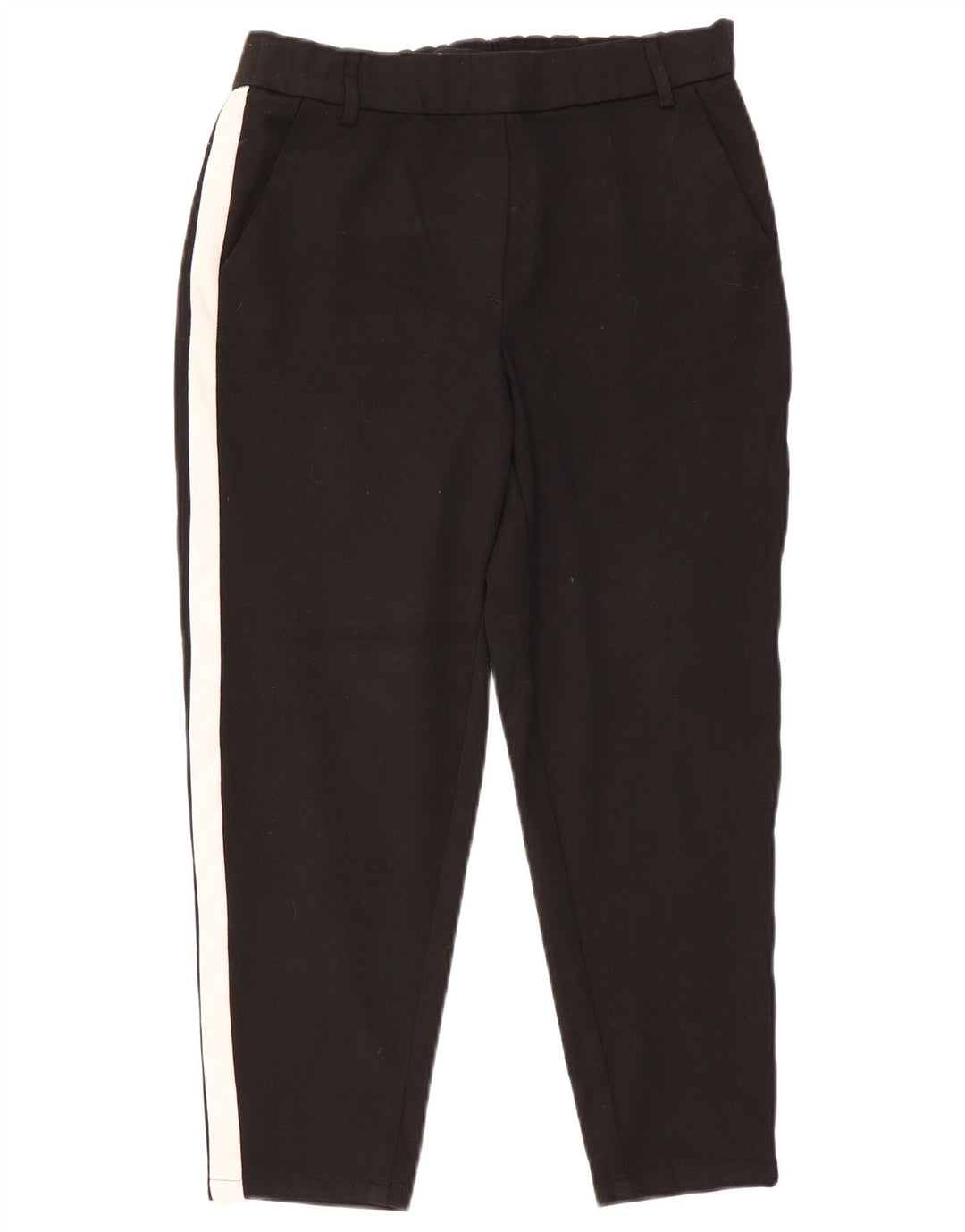 ZARA Mujer Pantalón Capri Recto Small W26 L22 Black Colourblock