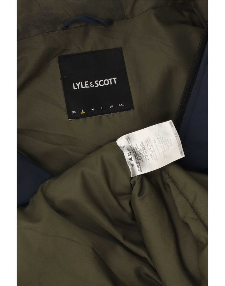 Lyle & Scott Chaqueta acolchada con capucha para hombre UK 36 Small Azul marino Nylon