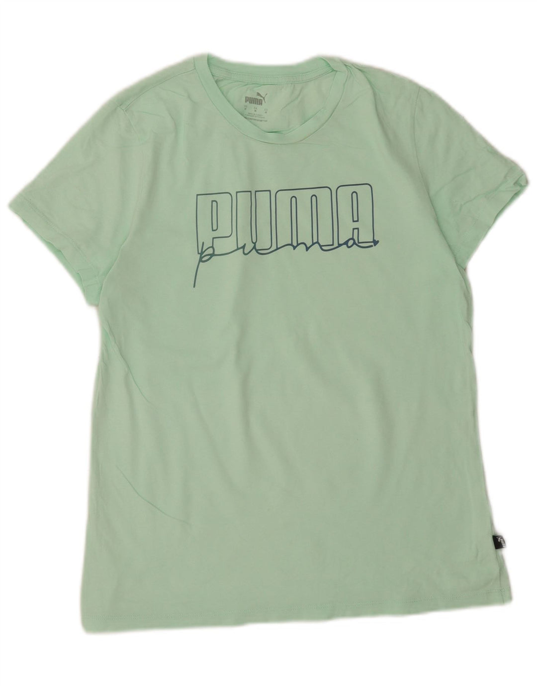 Puma - Camiseta gráfica para mujer, talla 40, color verde medio