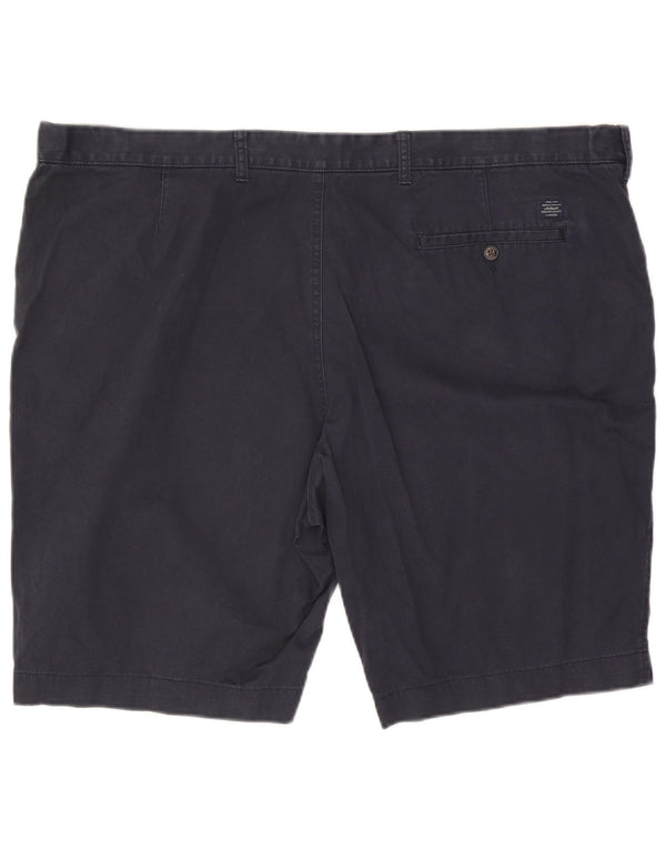 Marks & Spencer Pantalones cortos chinos de corte regular para hombre W48 4XL Algodón azul marino