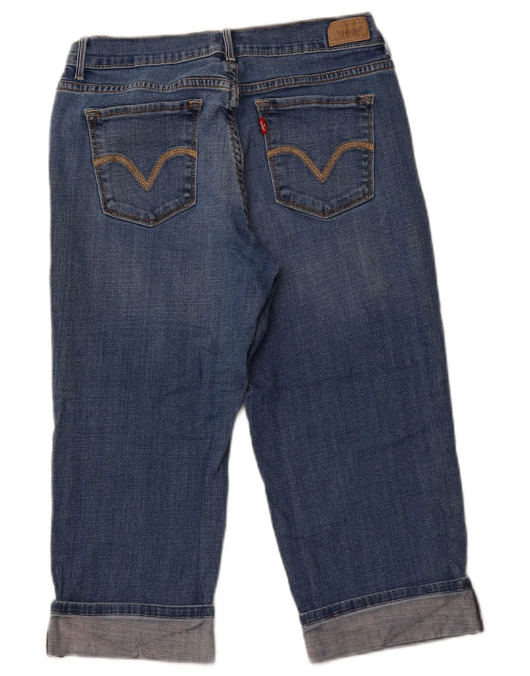 LEVI'S Jeans Capri 515 para Mujer US 8 Mediano W28 L19 Algodón Azul