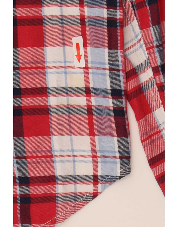 Camisa Levi's para mujer UK 44 Algodón a cuadros rojos medianos