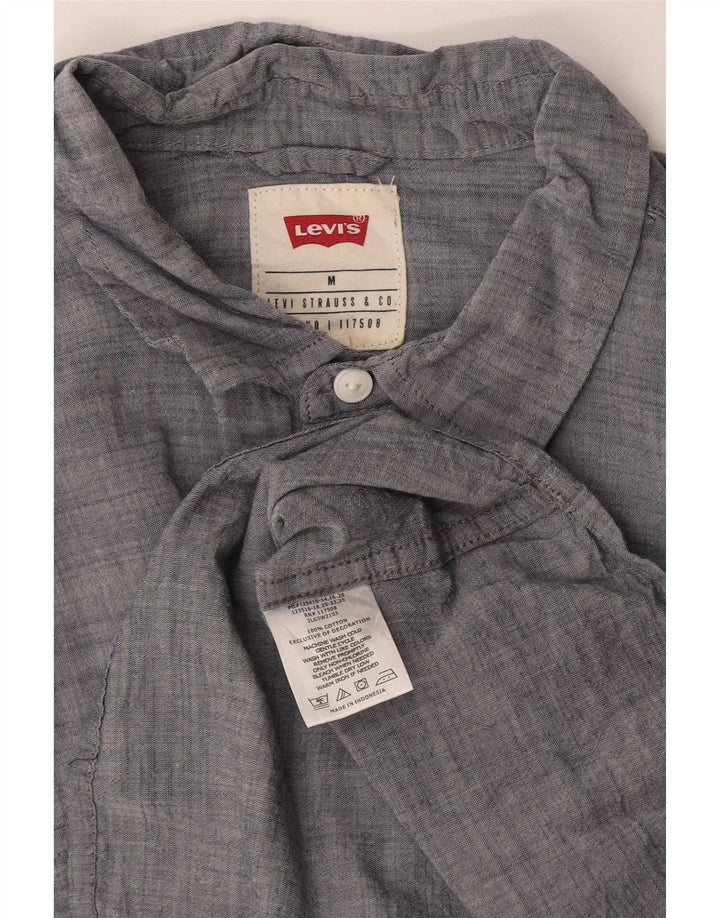 Camisa Levi's Hombre De Manga Corta De Algodón Moteado Gris Medio