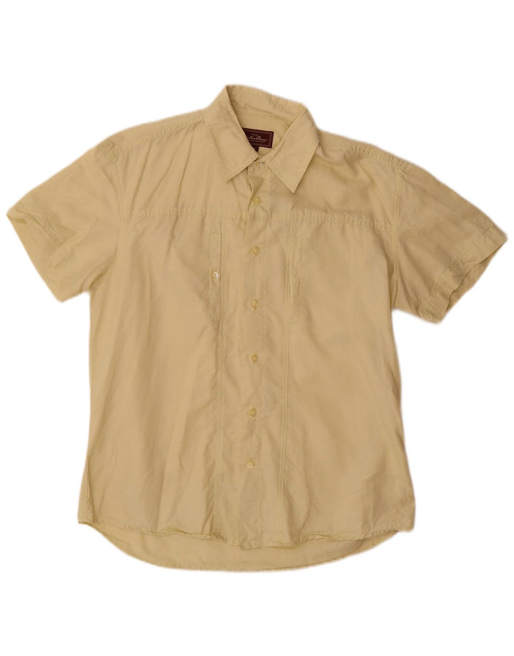 Marlboro Classics - Camisa de manga corta para hombre, talla grande, color amarillo