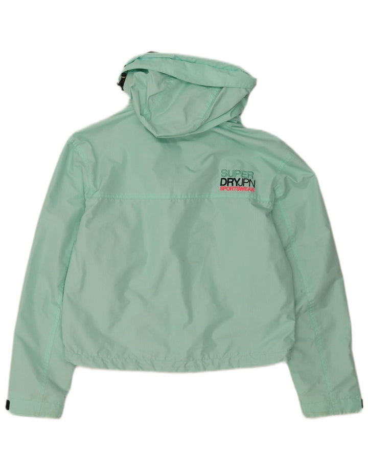 Superdry Mujer The Windcheater Graphic Bomber Jacket UK 8 Small Turquesa