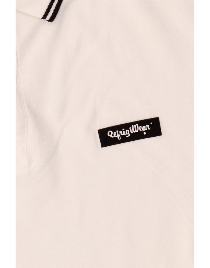 Refrigiwear Polo Hombre Algodón Blanco Mediano