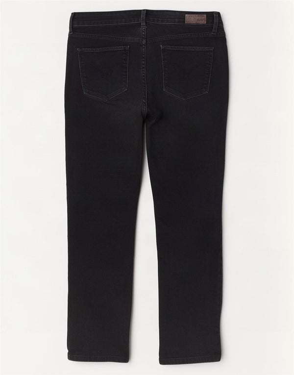 Levi's Jeans rectos Demi Curve de talle medio para mujer US 14 XL W32 L28 Negro