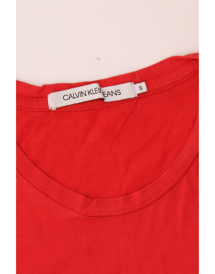 CALVIN KLEIN JEANS Camiseta gráfica para hombre Top Small Rojo