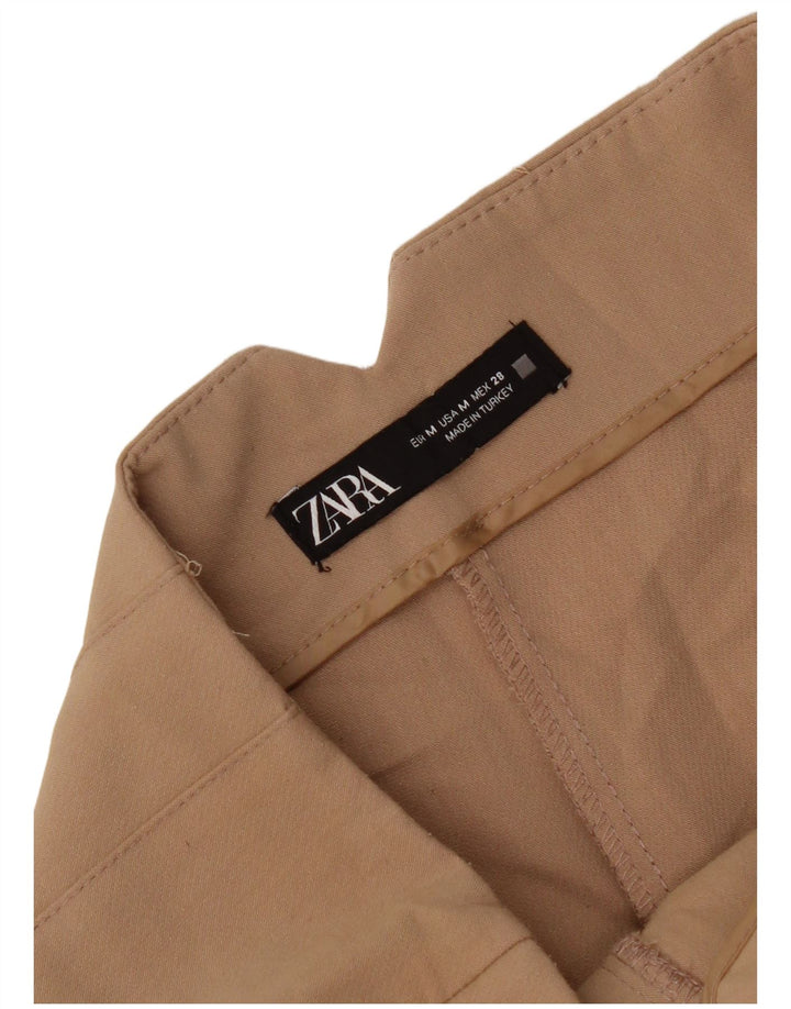 Zara Mujer Pantalón De Traje Tapered Mediano W28 L26 Beige