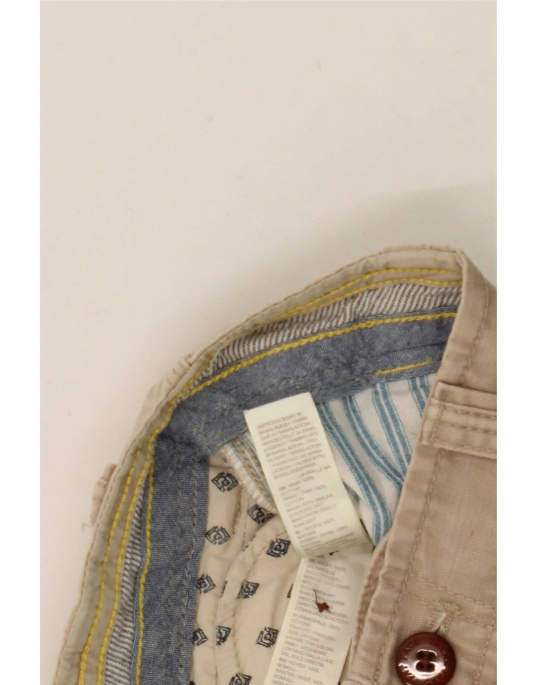 Pantalones cortos cargo para hombre Fat Face W32 Algodón beige medio