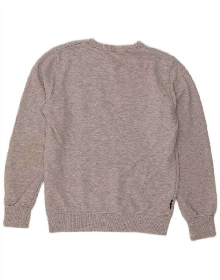 Superdry Hombre Sudadera Gráfica Jersey De Algodón Moteado Gris Medio