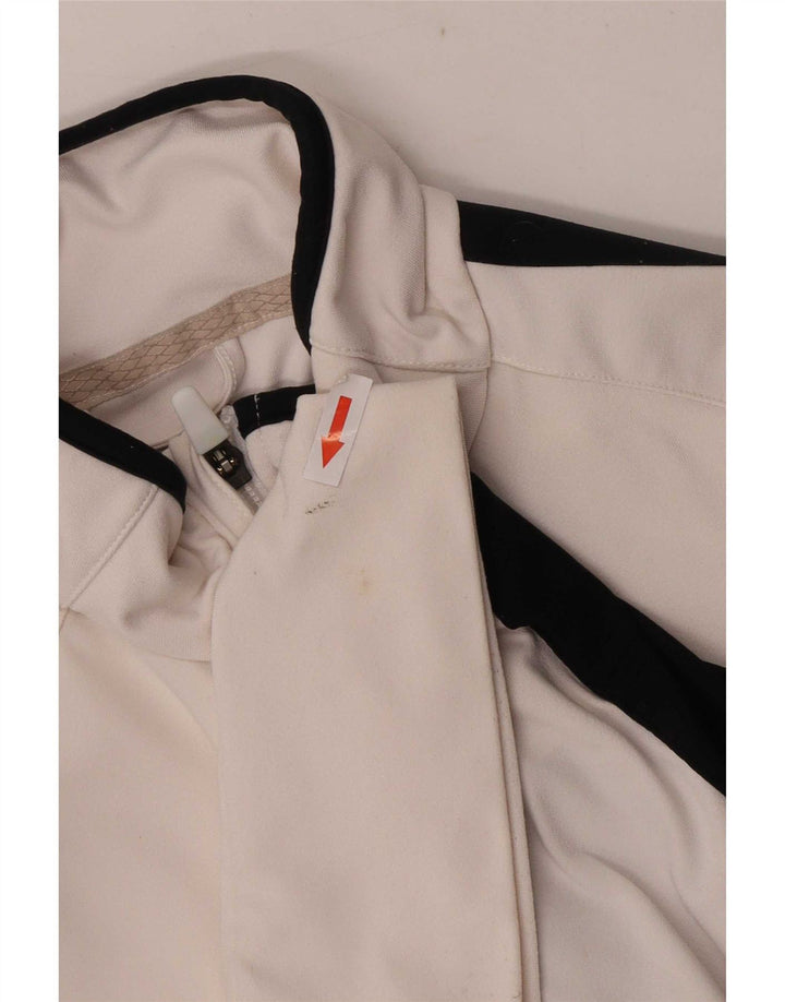 Nike - Chaqueta de chándal Dri Fit para mujer, talla 40, talla mediana, color blanco