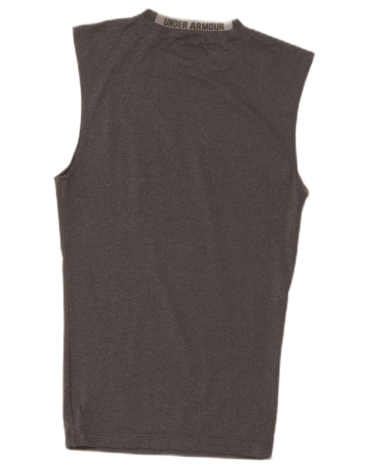 Under Armour Camiseta sin mangas Heat Gear para hombre, talla pequeña, gris