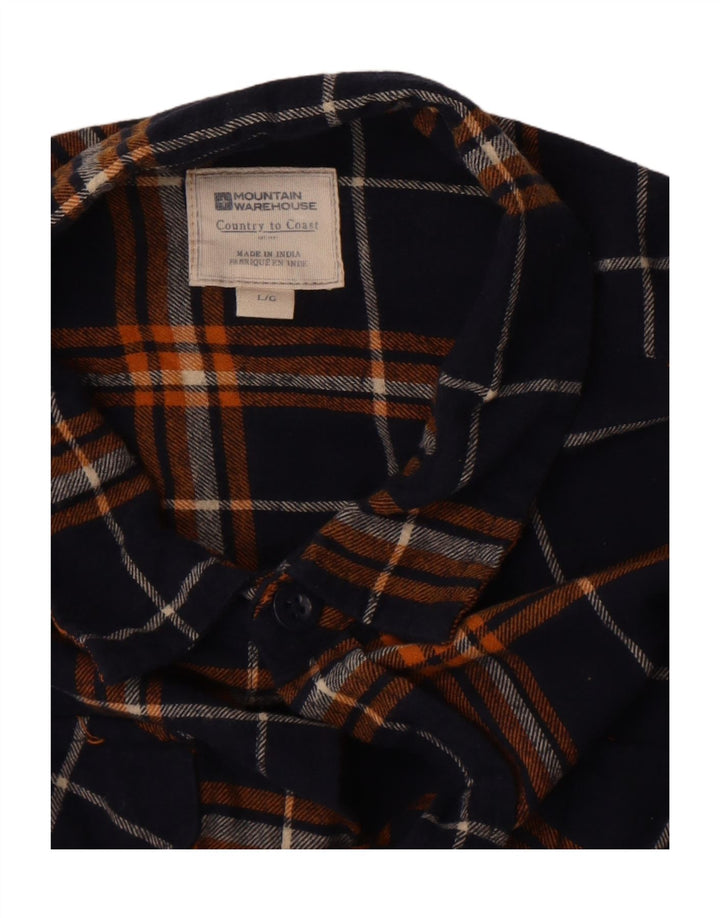 Camisa de franela para hombre de Mountain Warehouse con cuadros grandes en azul marino