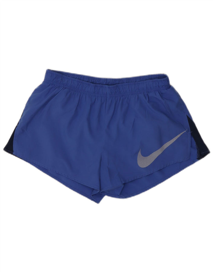 Nike - Pantalones cortos deportivos para mujer (talla 40), color azul medio, poliéster