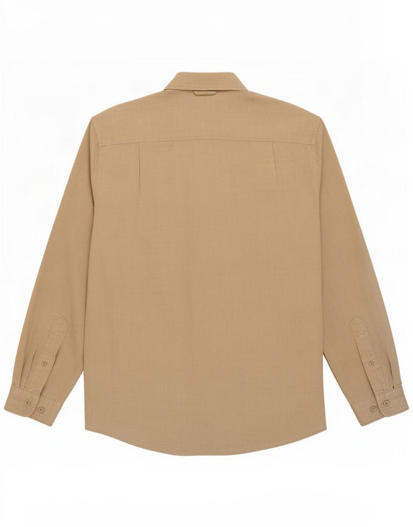 Bromfield Camisa de pana para hombre XL Algodón beige