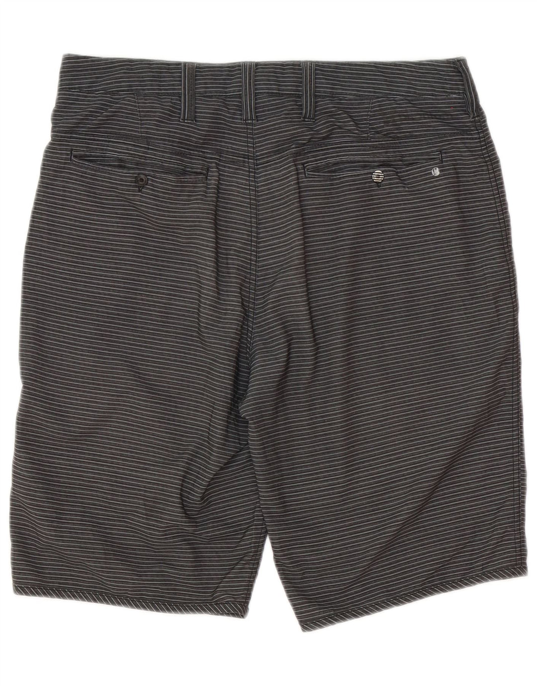 Hurley Pantalones cortos chinos para hombre W31 Poliéster a rayas gris medio