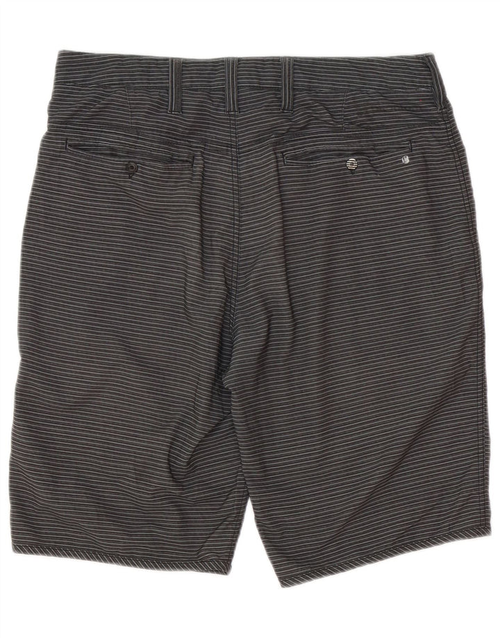 Hurley Pantalones cortos chinos para hombre W31 Poliéster a rayas gris medio